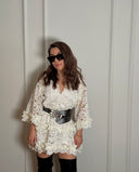 Rochie din dantelă cu volane