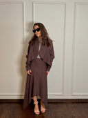 Fustă midi asimetrică