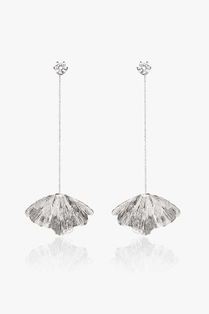 LONG GINKGO EARRINGS