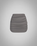 Gathered mini skirt