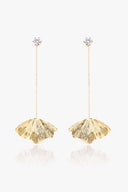 LONG GINKGO EARRINGS